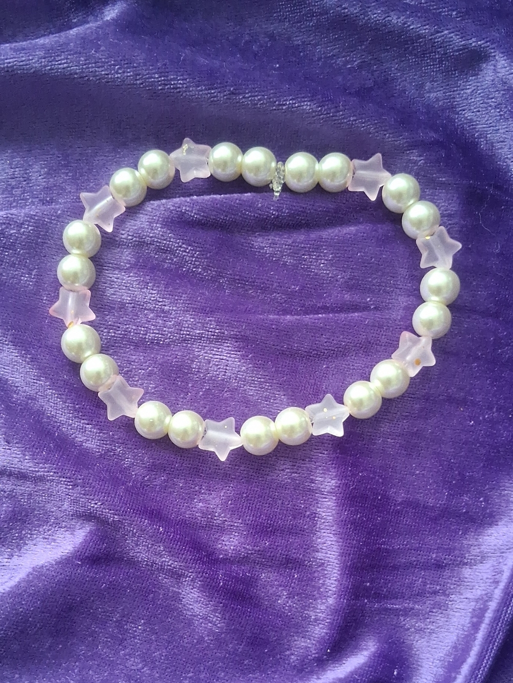 Pearl and Pink Star Bead Necklace - Women Jewelry